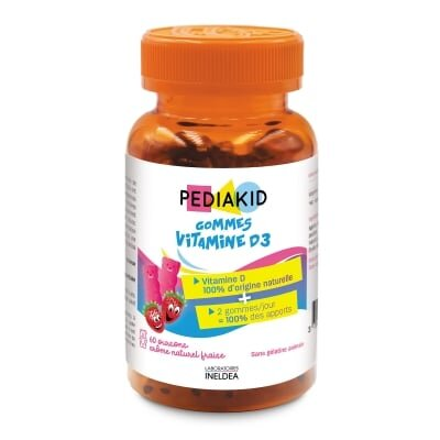 Педіакід PEDIAKID Gommes Vitamine D3 Ведмежуйки Вітамін D3 жувальні пастилки №60