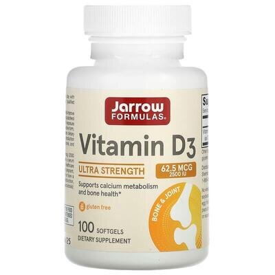 Вітамін D3 Jarrow Formulas капсули по 2500 МО №100