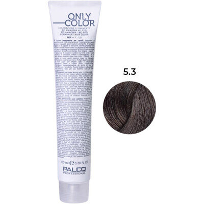 Крем-фарба для волосся Palco Professional Only Color безаміачна № 5.3 світло-коричневий золотистий, 100 мл