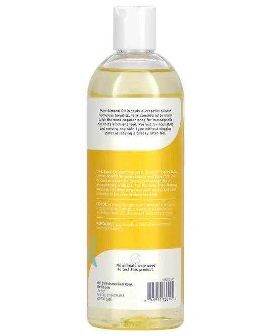 Олія для тіла Life Flo Almond Oil мигдальна, без запаху, 473 мл