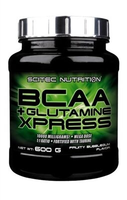 Амінокислота Scitec Nutrition BCAA + Glutamine Xpress, жувальна гумка, 600 г