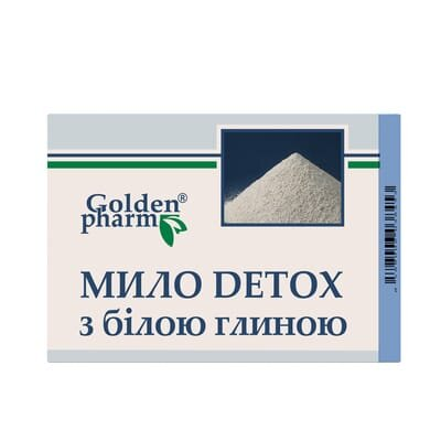 Мило Golden Pharm Detox з білою глиною, 70 г