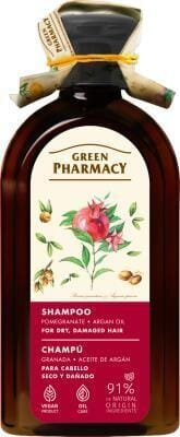 Шампунь Green Pharmacy Гранат та арганова олія для сухого, пошкодженого волосся, 350 мл