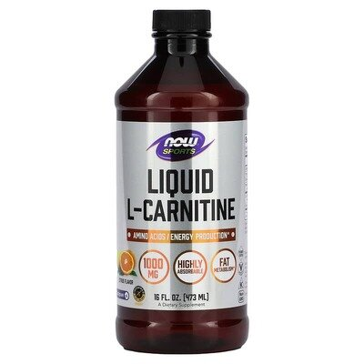 L-карнітин NOW Sports L-Carnitine рідкий цитрус, 473 мл