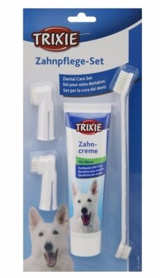 Зубна паста із щіткою для собак Trixie 2561 з ароматом м'яти, 100 г