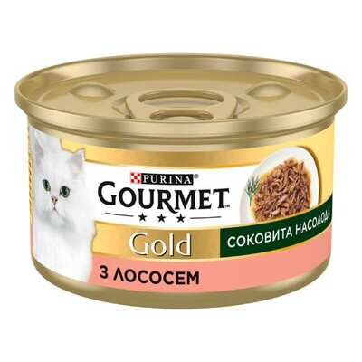 Корм вологий для кішок Purina Gourmet Gold Соковита насолода з лососем, 85 г