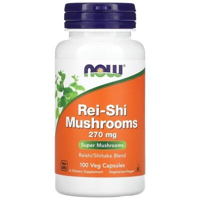 Гриб Рей-Ші NOW Rei-Shi Mushrooms 270 мг вег. капсули №100