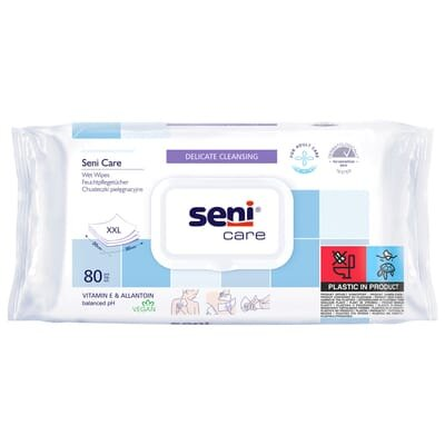 Серветки вологі Seni Care для догляду за шкірою, 80 штук
