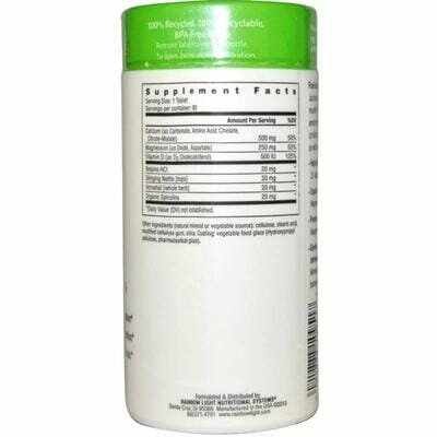 Кальцій, Магній та вітамін Д3 Rainbow Light Calcium With Magnesium & Vitamin D3, 90 таблеток