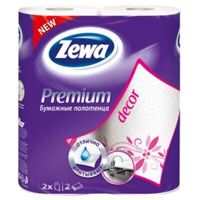Рушник паперовий Zewa Premium Декор 2-шаровий, білий, 2 рулони