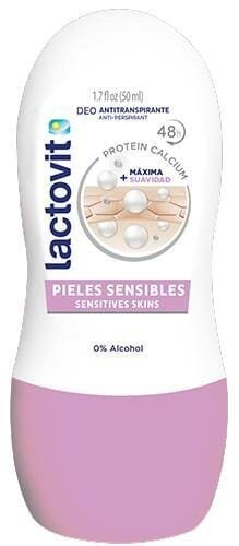 Дезодорант-антиперспірант кульковий Lactovit Sensitive 48h, 50 мл