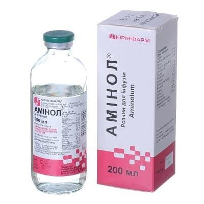 Амінол розчин д/інф. по 200 мл у пляш.