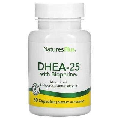 ДГЕА-25 з біоперіном Nature's Plus DHEA-25 With Bioperine, 60 капсул