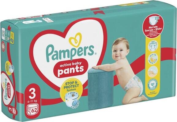 Підгузки-трусики Pampers Pants дитячі розмір 3, 6-11 кг, 62 шт