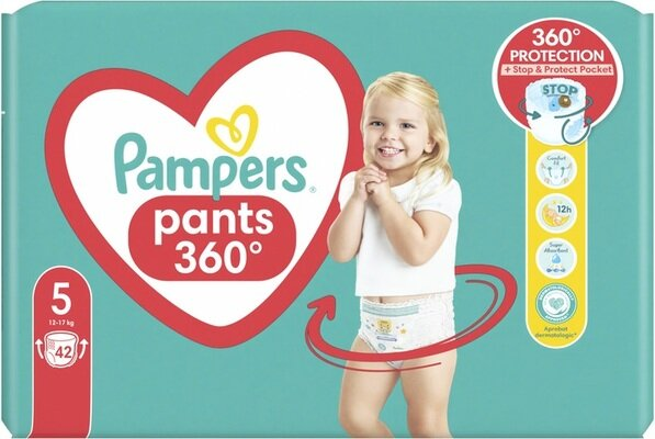 Підгузки-трусики Pampers Pants дитячі розмір 5, 12-17 кг, 42 шт