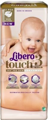 Підгузки Libero Touch розмір 3, 4-8 кг, 52 шт