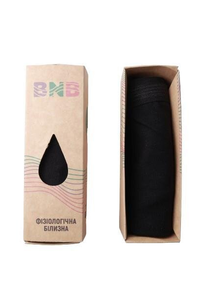Труси менструальні жіночі BNB Сліпи+ чорні із захисною ластовицею, розмір XXXL
