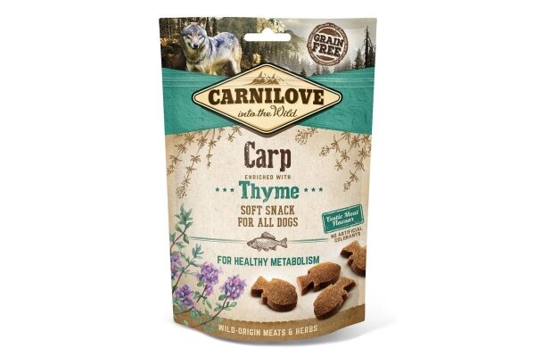 Ласощі для собак Carnilove Semi Moist з коропом і чебрецем, 200 г