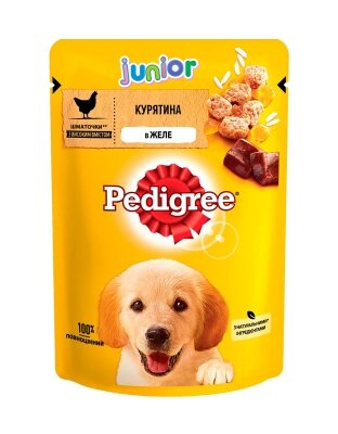 Корм вологий для цуценят Pedigree Курка в желе, 100 г