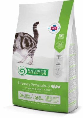 Корм сухий для дорослих стерилізованих котів та кішок Nature's Protection Urinary Formula-S для профілактики та лікування СКХ, 2 кг