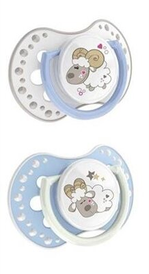 Пустушка силіконова Lovi Night & Day динамічна, 22/811boy, 6-18 місяців, 2 шт