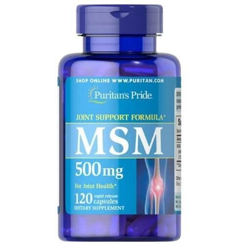 Метилсульфонілметан МСМ Puritan's Pride MSM 500 мг, 120 капсул