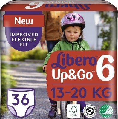 Підгузки-трусики Libero Up&Go розмір 6, 13-20 кг, 36 шт