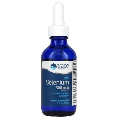 Селен іонний Trace Minerals Ionic Selenium 300 мкг у краплях, 59 мл