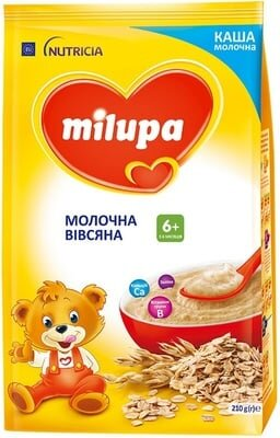 Каша молочна Milupa вівсяна для дітей з 6 місяців, 210 г