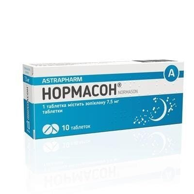 Нормасон таблетки по 7.5 мг №10