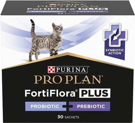 Корм додатковий Purina Pro Plan FortiFlora Plus пробіотик + пребіотик для дорослих котів та кошенят порошок по 1,5 г №30 в саше