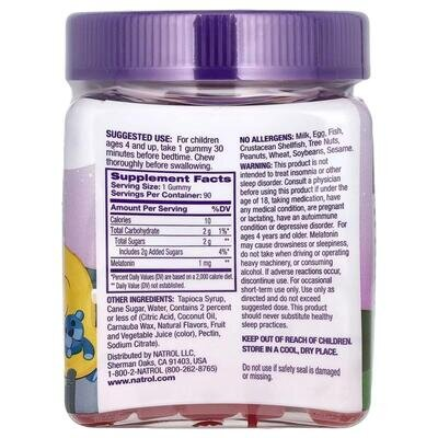 Мелатонін Natrol Kids Melatonin для дітей від 4 років ягідний смак, 90 жувальних цукерок