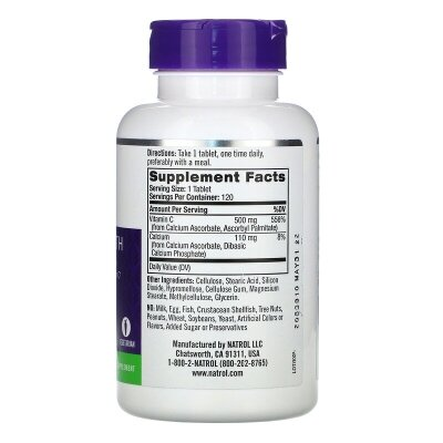 Вітаміни Natrol Easy-C 500 мг, 120 таблеток