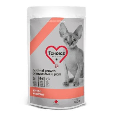 Корм сухий для кошенят 1st Choice Kitten Optimal Growt, зі смаком риби, 0,32 кг