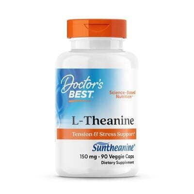 L-теанін Doctor's Best L-Theanine with Suntheanine 150 мг, 90 вегетаріанських капсул