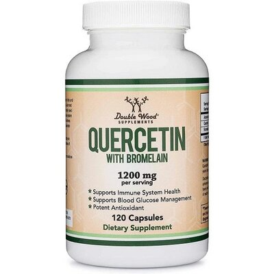 Кверцетин та Бромелайн Double Wood Quercetin With Bromelain 1200 mg, 120 капсул