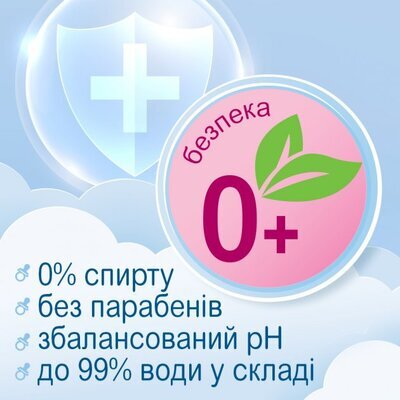 Серветки вологі Smile Baby для немовлят, з клапаном, 72 шт