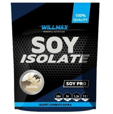 Ізолят соєвого протеїну Willmax Soy Isolate, ваніль, 900 г