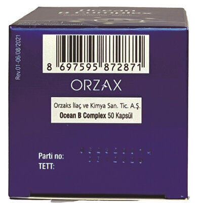Вітаміни групи В Orzax Ocean B Complex, 50 капсул