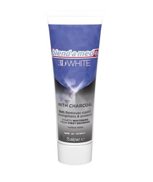 Зубна паста Blend-a-med 3D White з деревним вугіллям, 75 мл