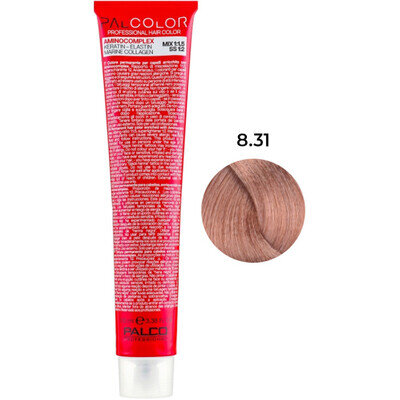 Крем-фарба для волосся Palco Professional Color № 8.31 блонд світлий попелястий золотистий, 100 мл