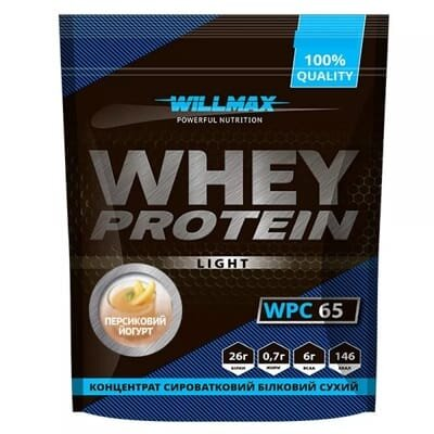 Протеїн Willmax Whey Protein Light 65%, персиковий йогурт, 1 кг