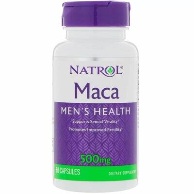 Мака перуанська Natrol Maca 500 мг, 60 капсул