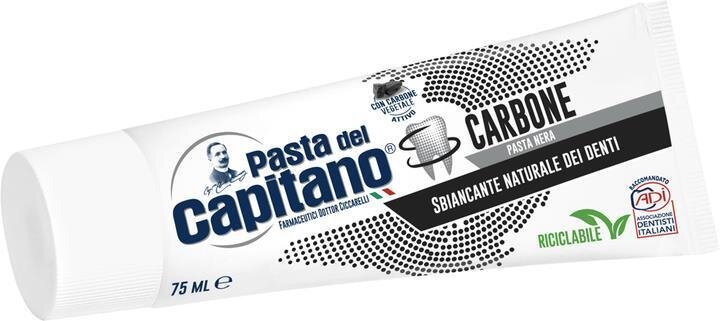Зубна паста Pasta del Capitano Charcoal з активованим вугіллям, 75 мл
