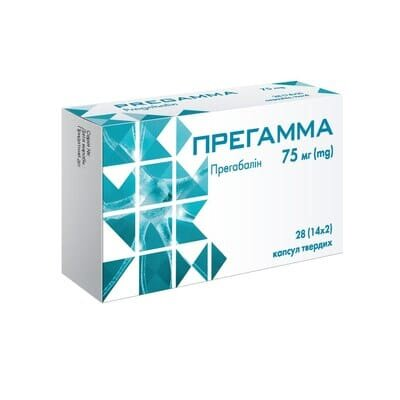 Прегамма капсули тв. по 75 мг №28 (14х2)