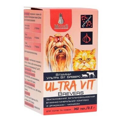 Вітамінно-мінеральний комплекс ModeS Ultra Vit Brewers для собак та котів, 140 таблеток