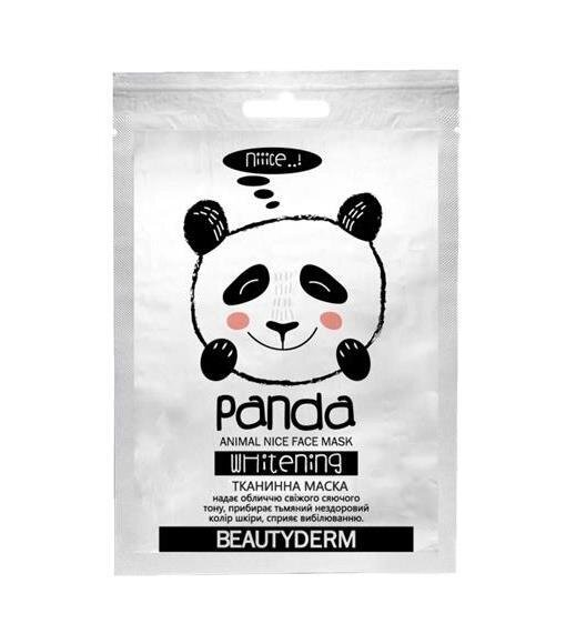 Маска для обличчя Beauty Derm Animal Panda відбілююча, тканевая, 25 мл