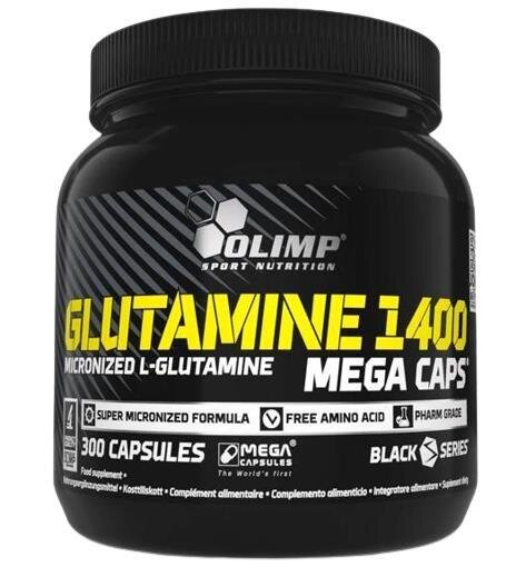 Амінокислота Olimp L-Glutamine 1400 mega caps, 300 капсул