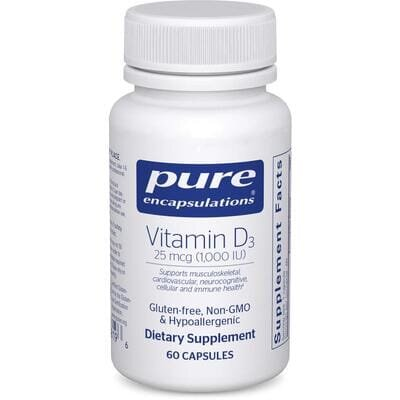 Вітамін D3 Pure Encapsulations Vitamin D3 1000 МО, 60 капсул