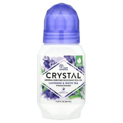Дезодорант кульковий Crystal Lavender & White tea натуральний без алюмінію, 66 мл
